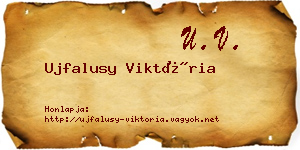Ujfalusy Viktória névjegykártya